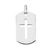 Sterling Silver Open Cross Dog Tag Pendant